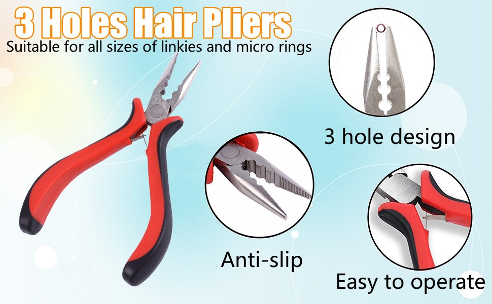 3 Holes hair pliers