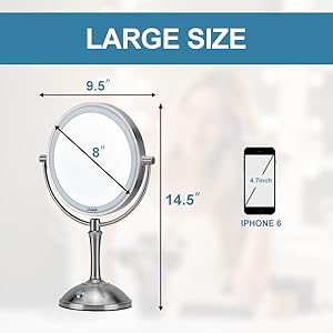 hardwired lighted makeup mirror