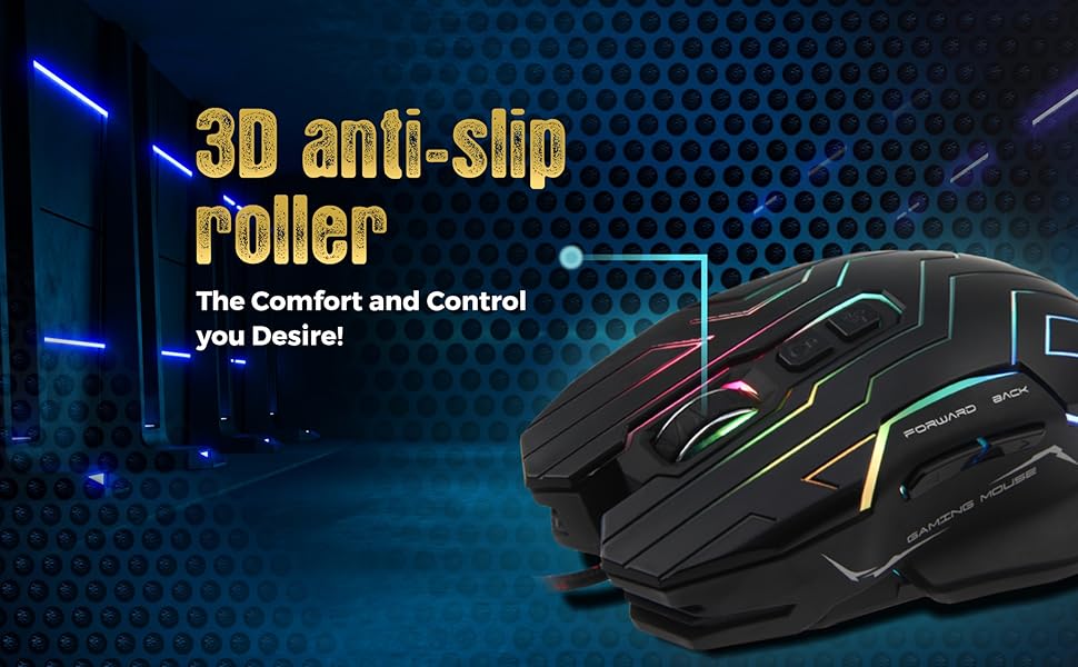 Anti Slip Roller Gaming Mouse