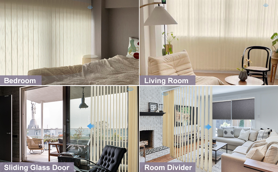 Graywind Motorized Half Shading Vertical Blinds Compatible