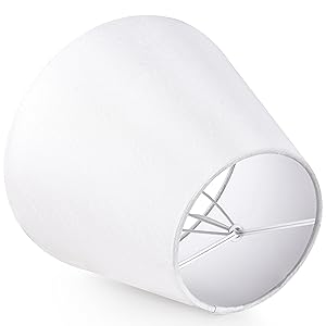 Set of 6 Pure White Chandelier Lamp Shades,4