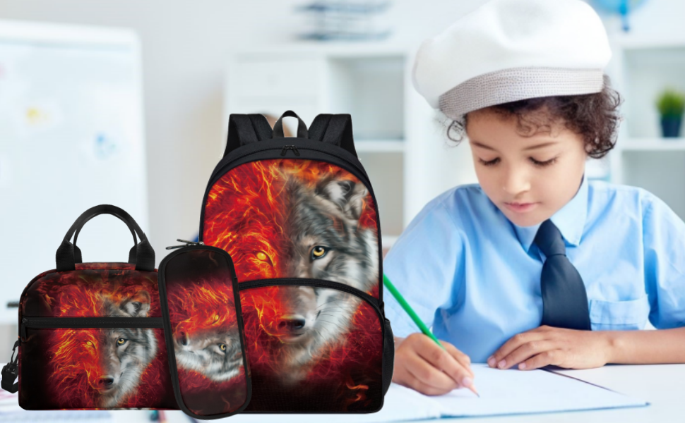 kids schoolbag lunch bag pencil case