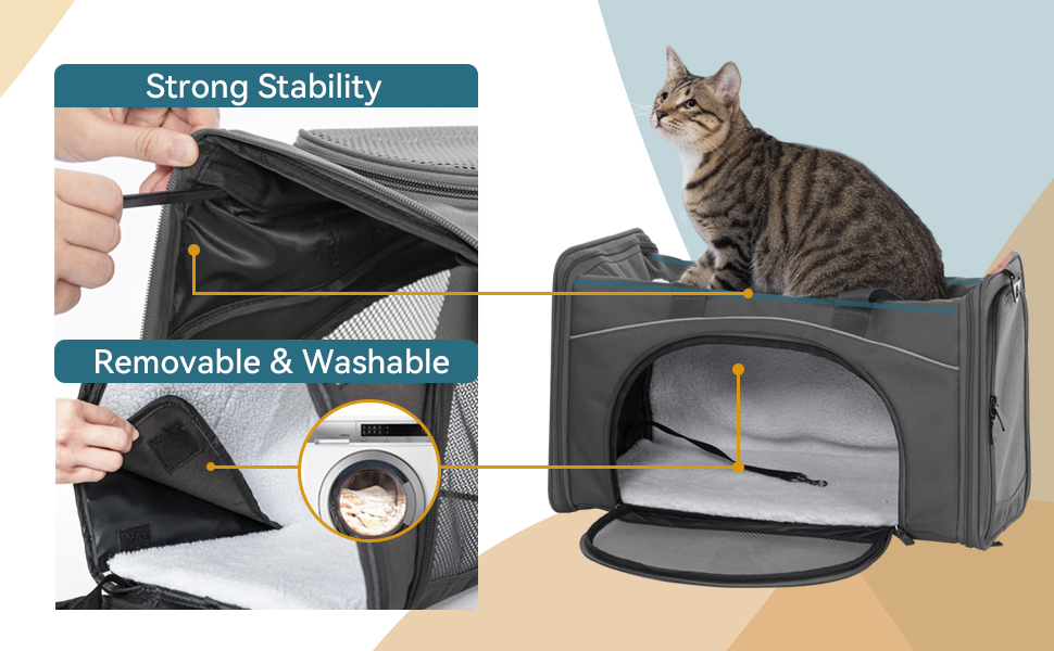 Petsfit TwoWay Placement Cat Carrier Airline Approved, Small Animals