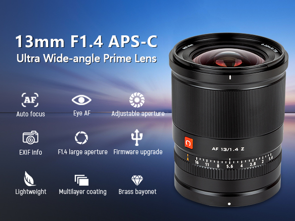 Amazon.com : Viltrox 13mm f/1.4 F1.4 Z-Mount Lens, Ultra