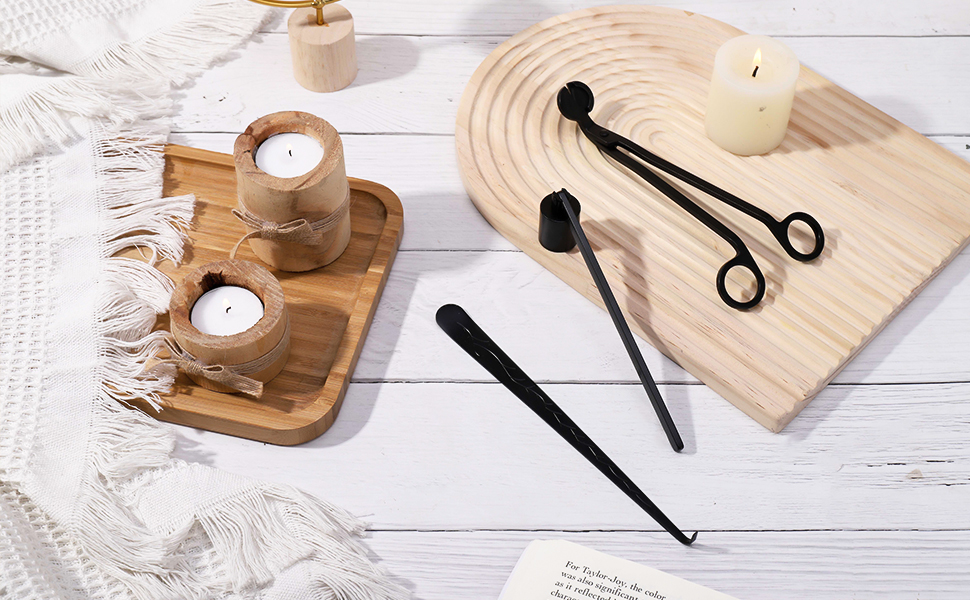 Opopark 3 in 1 Candle Snuffer Set, Wick Trimmer Candle Snuffer Candle