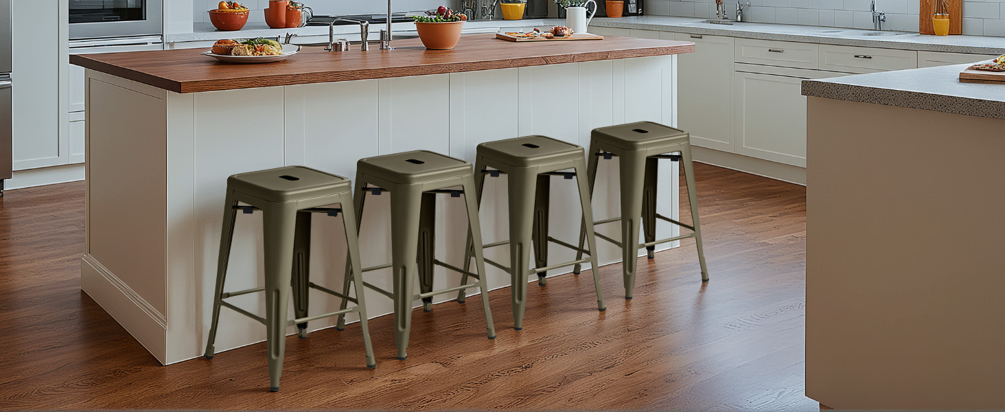 metal stools set of 4