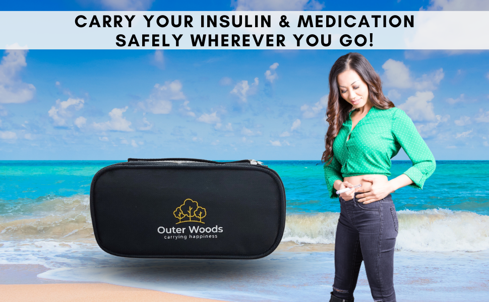 Buy Outer Woods Insulin Cooling Travel Pouch for Diabetics with Two Ice