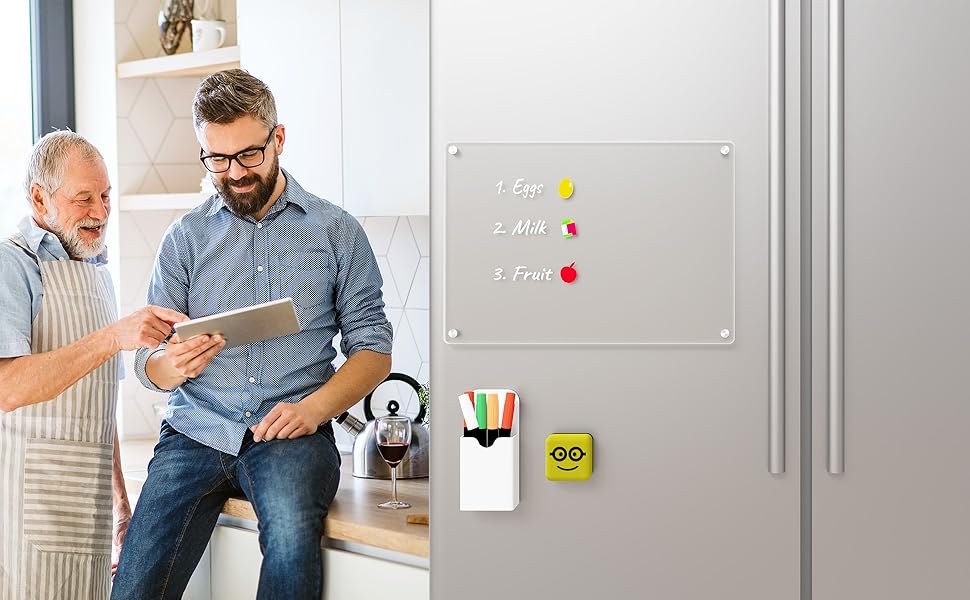 Acrylic Dry Erase Board for Fridge 17”x12" Clear