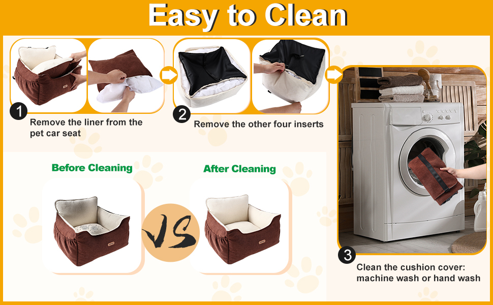 Pet Booster Car Seat-Easy to Clean