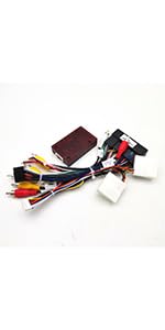 Strpump 16Pin Car Radio Stereo Power Camera Harness Wire Cable for Hyundai Elantra IX45 for KIA S...