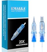 Emalla ELIOT Tattoo Cartridge Needles, 20Pcs Premium Tattoo Needles #10 Standard Round Liner Tatt...