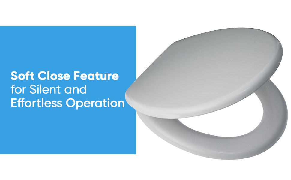 Blue Canyon Richmond Duroplastic Toilet Seat with NonSlip Seat Bumpers