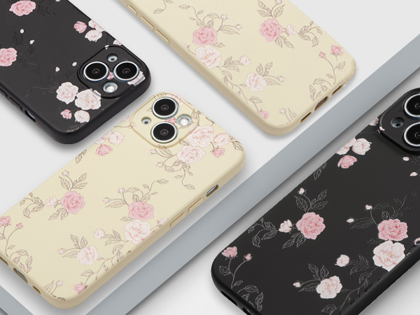 pink rose♡ Amazon.com: XIZYO for iPhone 15 Case, Cute Floral Aesthetic