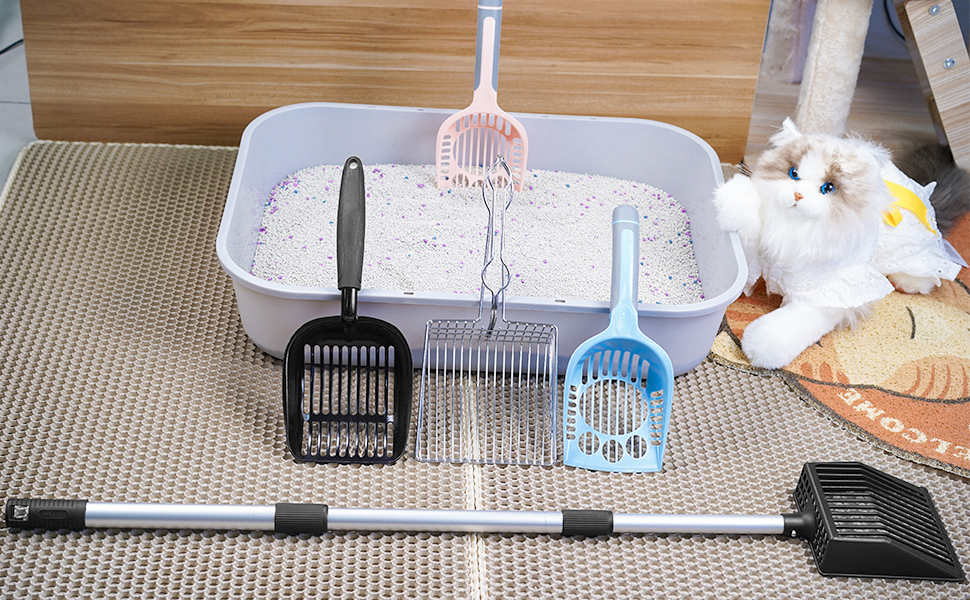 21"39.5" Cat Litter Scoop, Adjustable Long Handle Litter