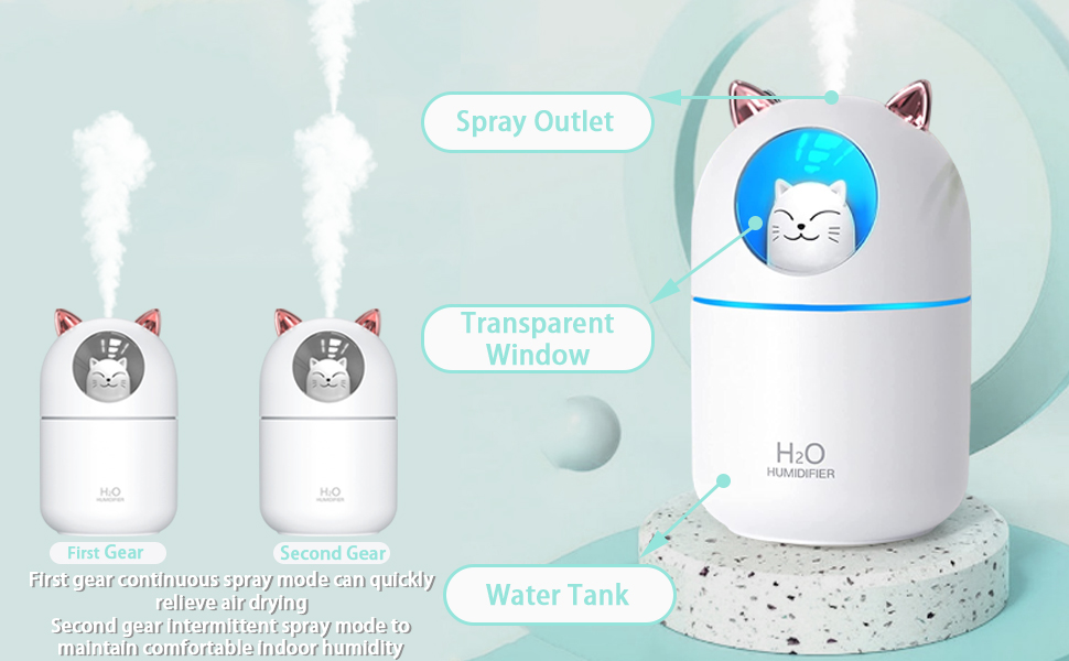 Plant Humidifier Indoor Cool Humidifier Small Personal Humidifier Funny Humidifier for Bedroom