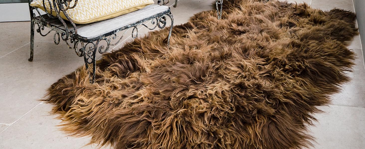 Genuine Colourful Sheepskin Rug Extra Thick Large Sheepskin Rugs