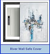 Grimtron 21x30 Wall Safe Cover, Left Or Right Slide Design Pull And Push Picture Frame For Hidden...