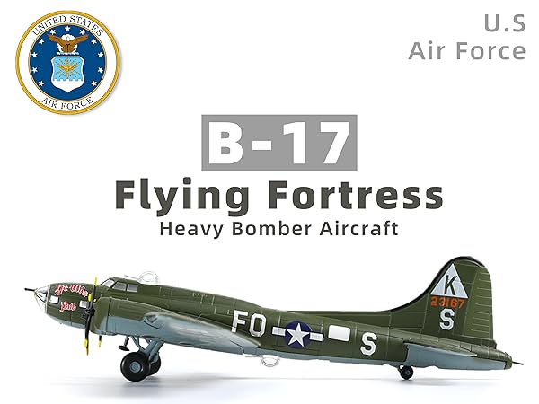 インテリア時計 Flying Fortress B-17 AMRY AIR FORCE Air Force 1 AF1-0110DW 1:72 B-17 Flying Fortress Man O' War