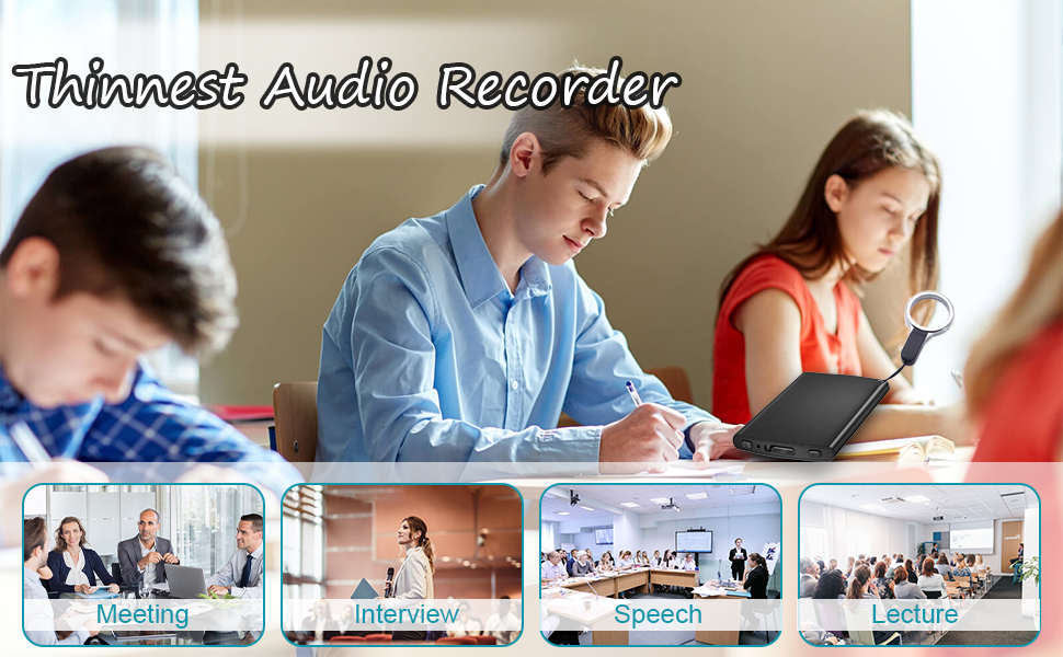 Voice Recording Device, Small Voice Recorder 128GB with 1500 Hrs