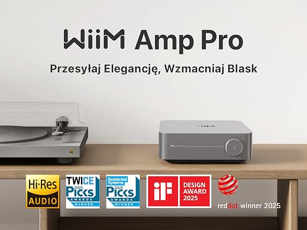Wiim AMP PRO シルバー WiiM Amp Pro Dark Grey - system audio typu 