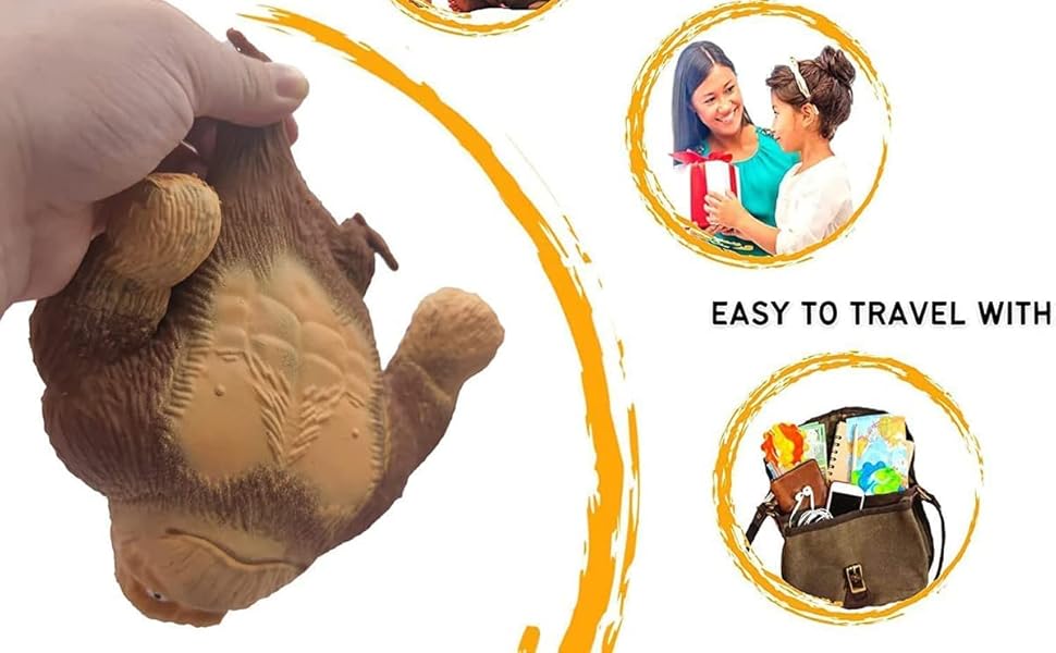 Stretchy GlueSand Filled Rubber Gorilla , Latex Gorilla