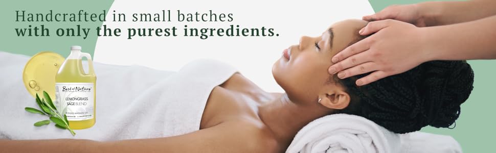 Best of Nature lemongrass oil massage carrier natural skin moisturizer hydration soothing relax sage