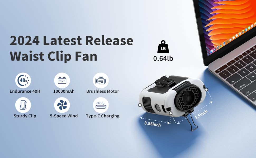 2024 Latest Release Waist Clip Fan
