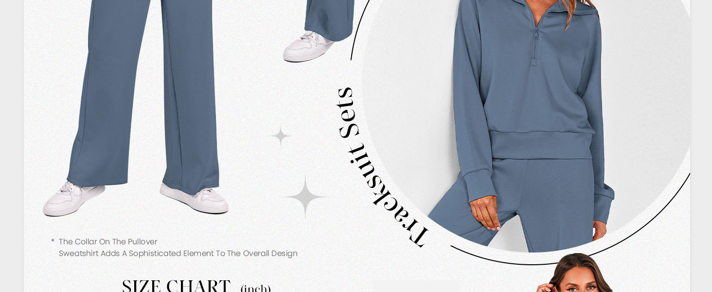 Pullover Sweatshirts And Wide Leg Pants Tracksuit Sets