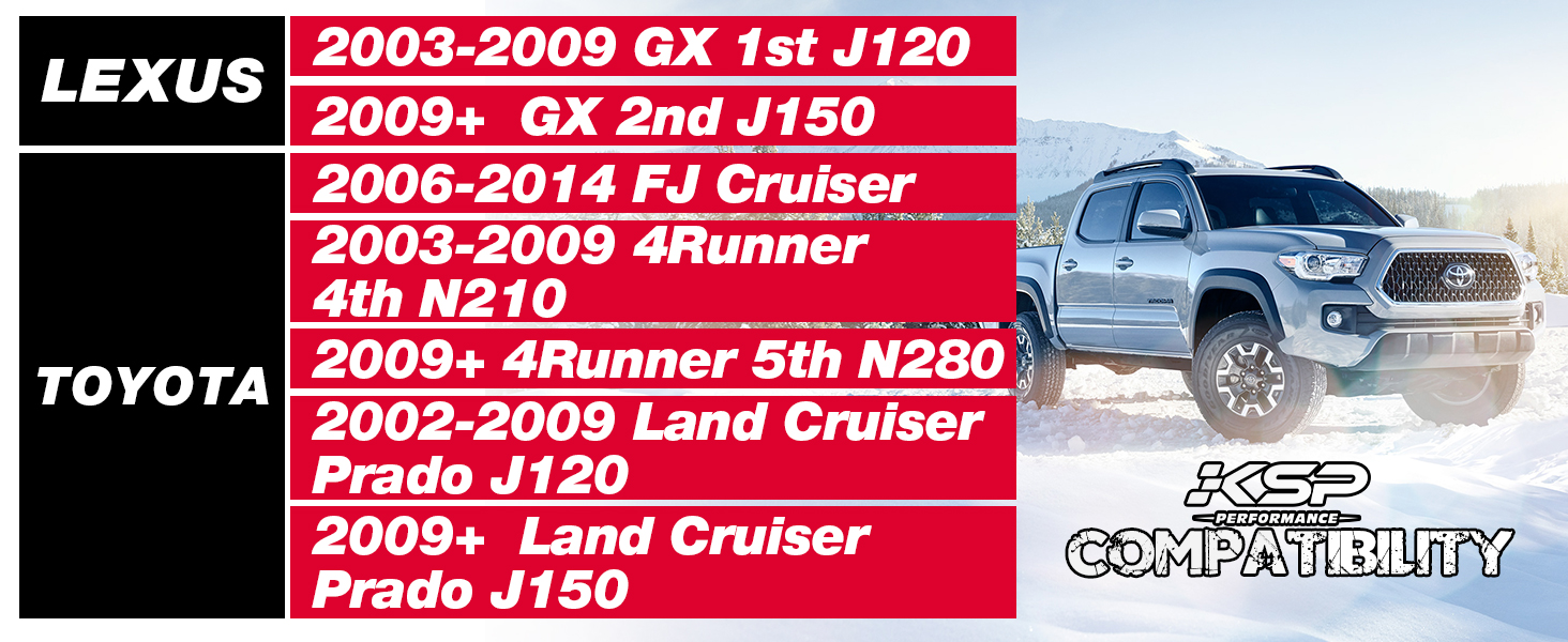 KSP 4Runner Upper Control Arm, 24in Adjustable Front Control Arm Compatible with