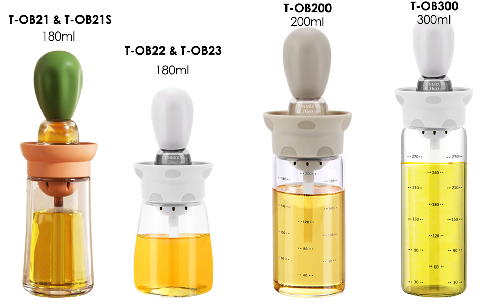 TINMIX Oil Dispenser with Brush 200ml Olive Oil Dispenser with