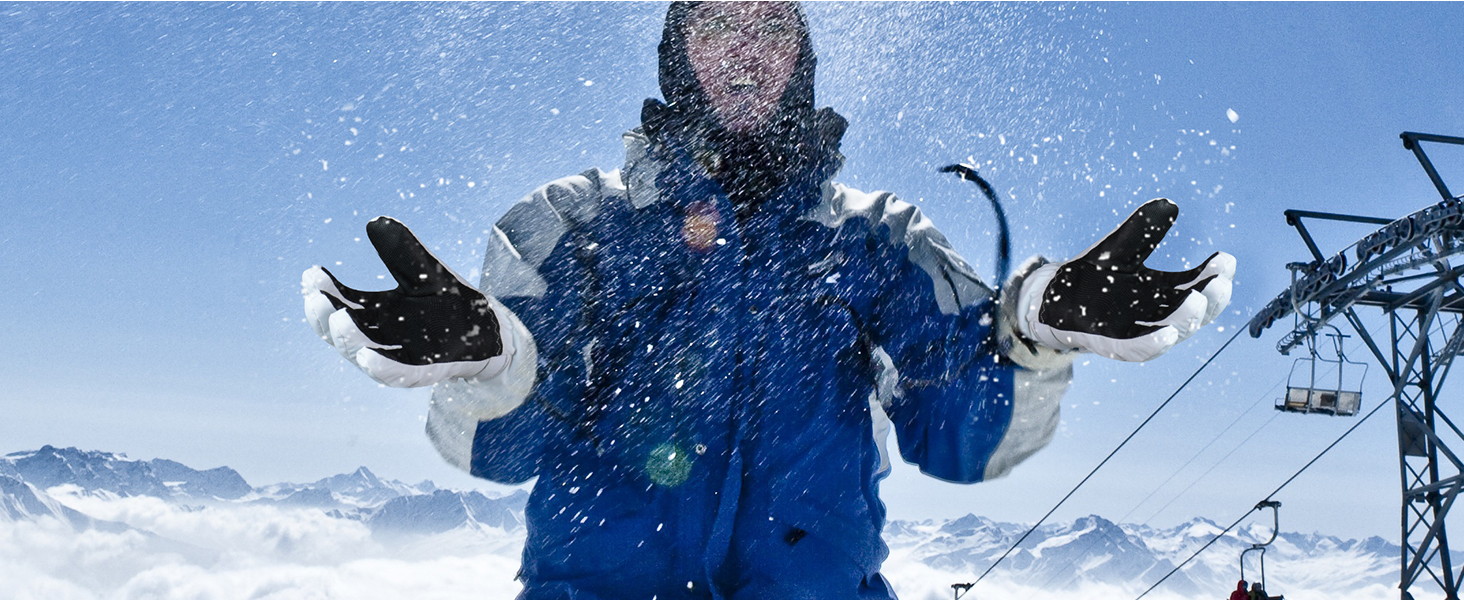 INPAKO Winter Ski Gloves Men Women, 3M Thinsulate Snow