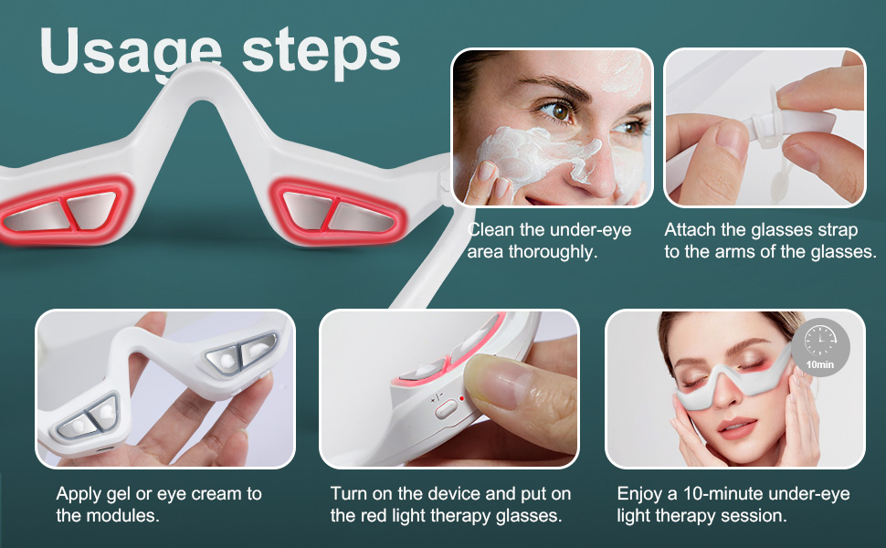 under eye red light therapy glasses