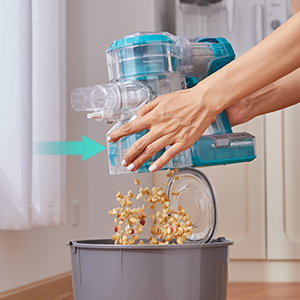 50% Larger Dustbin One-Touch-Empty