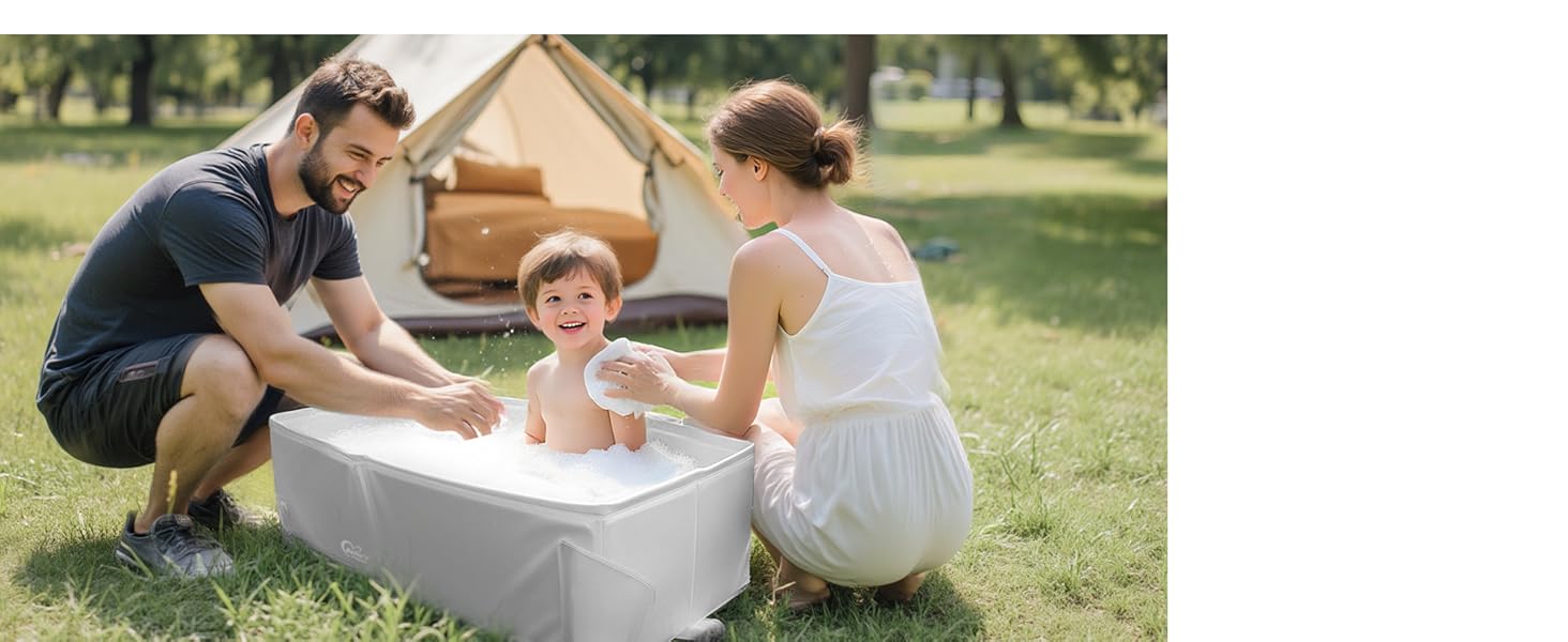 Bathe at the campsite.