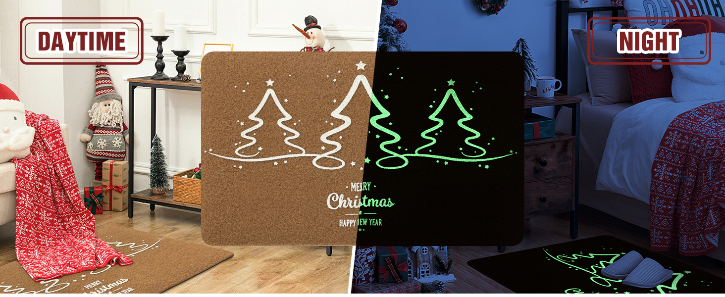 Asrug Christmas Door Mat Outdoor Indoor Christmas Doormat