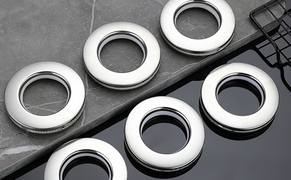 ECESLENT Stainless Steel Curtain Grommets DIY Rings Eyelet