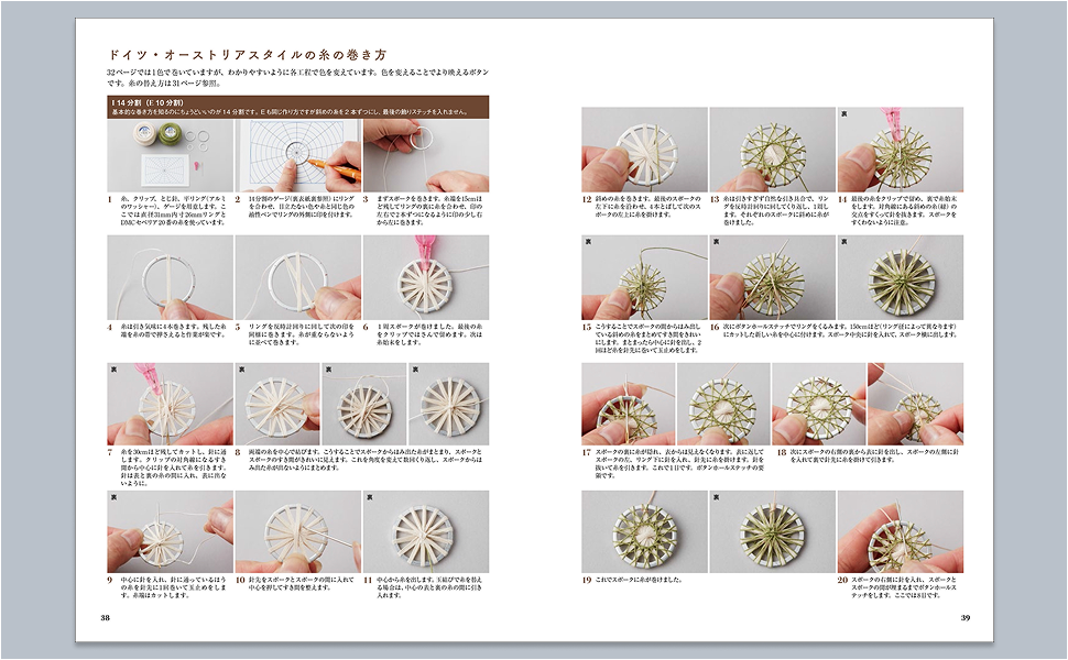 新装版 糸ボタンの本 糸を巻いて作る 小さくて愛らしい手作り