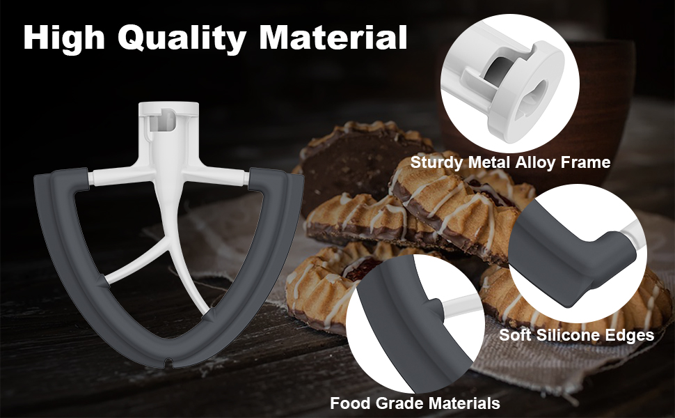 Flex Edge Beater for Kitchenaid Mixer, 4.55 Quart for