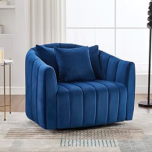 navy swivel accent chair