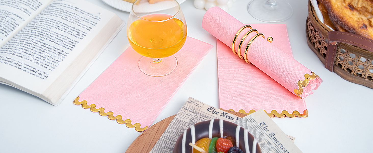 pink napkins