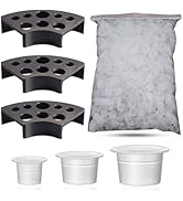 303Pcs Tattoo Ink Caps Kit - Emalla 3Pcs Black Tattoo Ink Cups Holder with 300Pcs Tattoo Ink Caps...