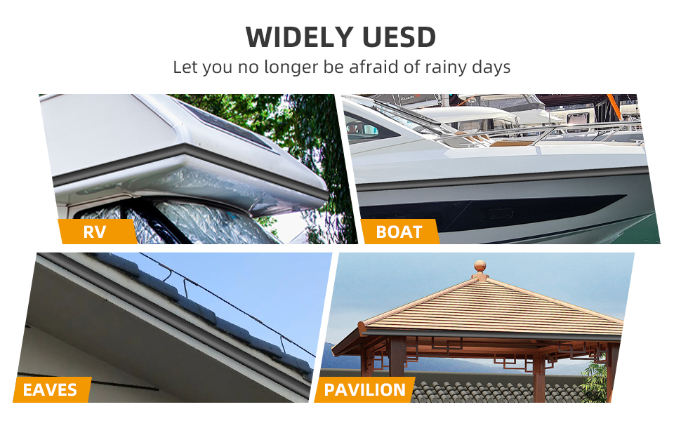 NBXPOW RV Rain Gutters，to Drain rainwater Off The Side of