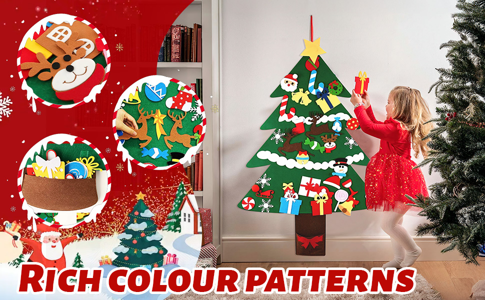 felt Christmas tree set