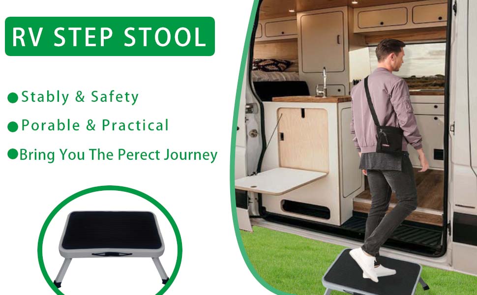 Mifami RV Step Stool Foldable 1Step Stool Ladder Sturdy
