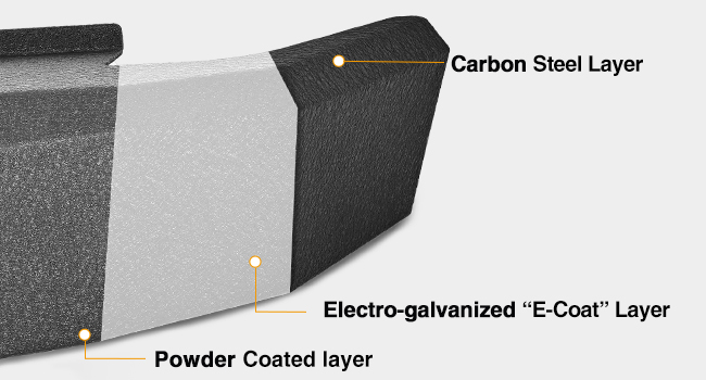 2009-2014 Ford F150 Rear Step Bumper Full Width Textured Black Solid Steel Offroad with 2Pcs Upgraded 18W LED Lights D-Rings