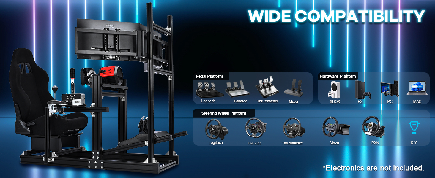 high compatibility racing simulator cockpit