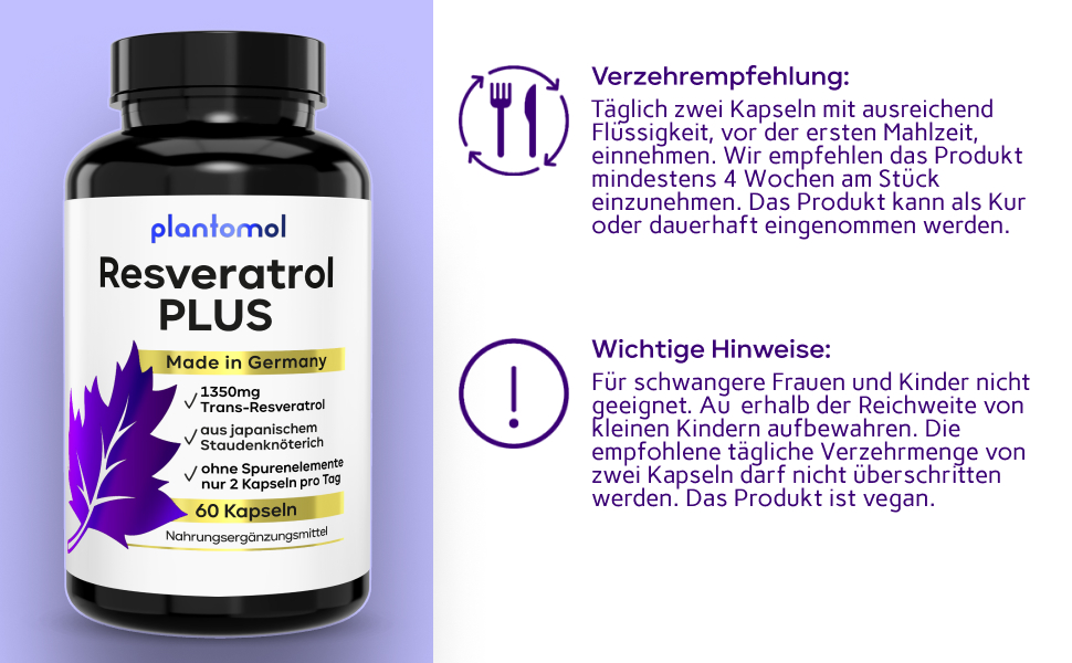 Entdecke die Kraft von 1350mg Trans-Resveratrol. Dein Weg zu mehr Energie!
