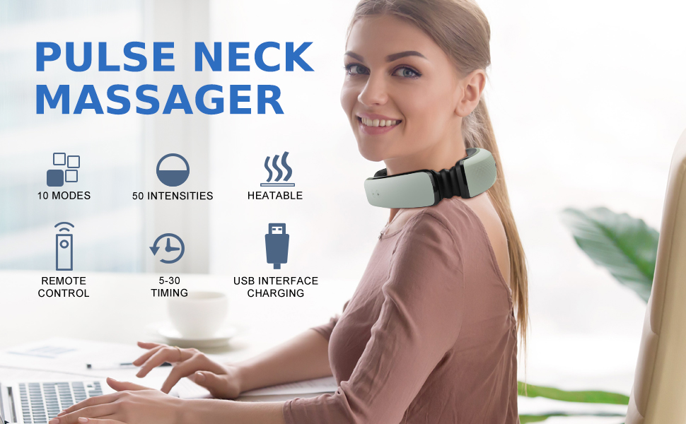 Auxoliev Neck Massager with Heat,FSA HSA Eligible Item