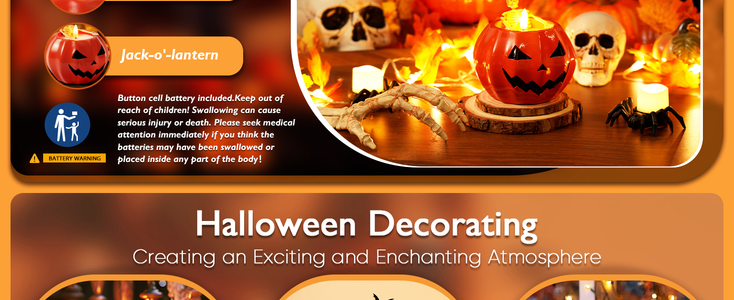 flameless pumpkin candle