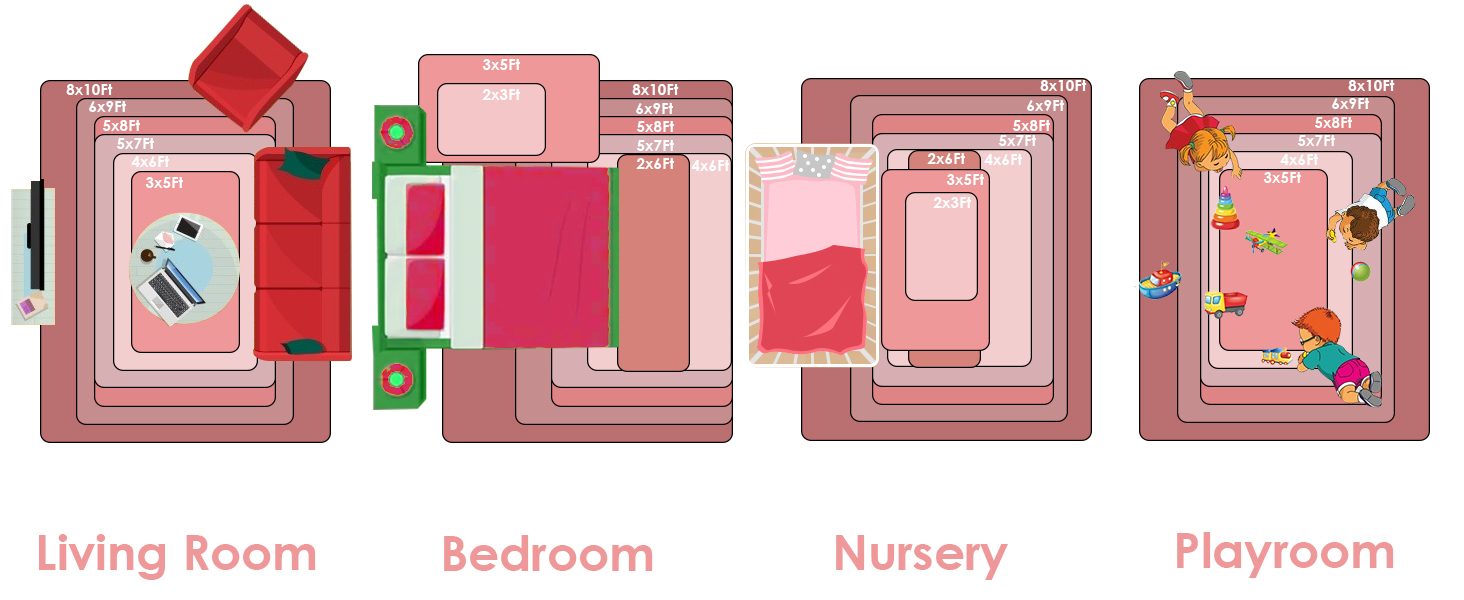 KICMOR Large 6x9 Rugs for Living Room, Soft Fluffy Light